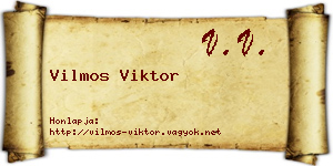 Vilmos Viktor névjegykártya